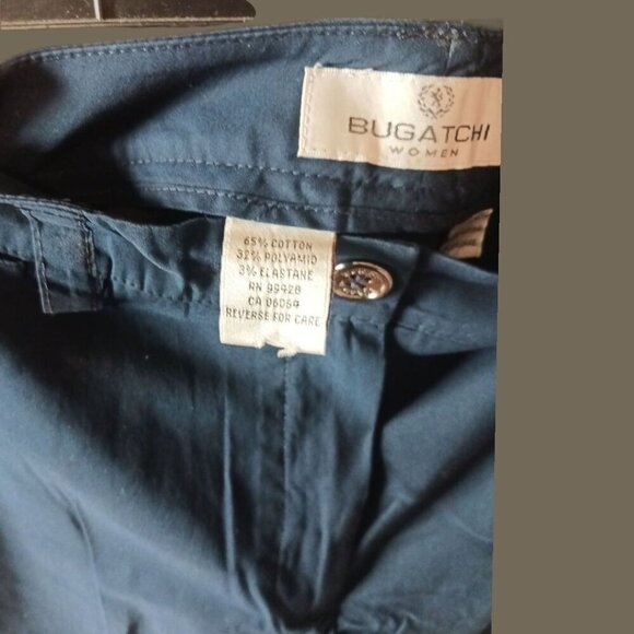 Bugatchi Womens Navy Capri Pants Size 6 - Picture 3 of 10